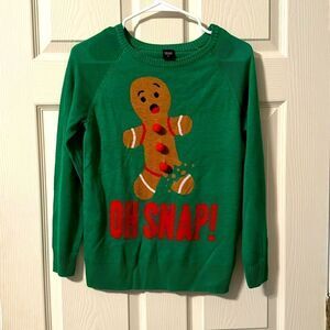 Gingerbread man ugly Christmas sweater
